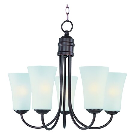 Maxim Oil Rubbed Bronze Frosted Glass Up Chandelier 10045FTOI